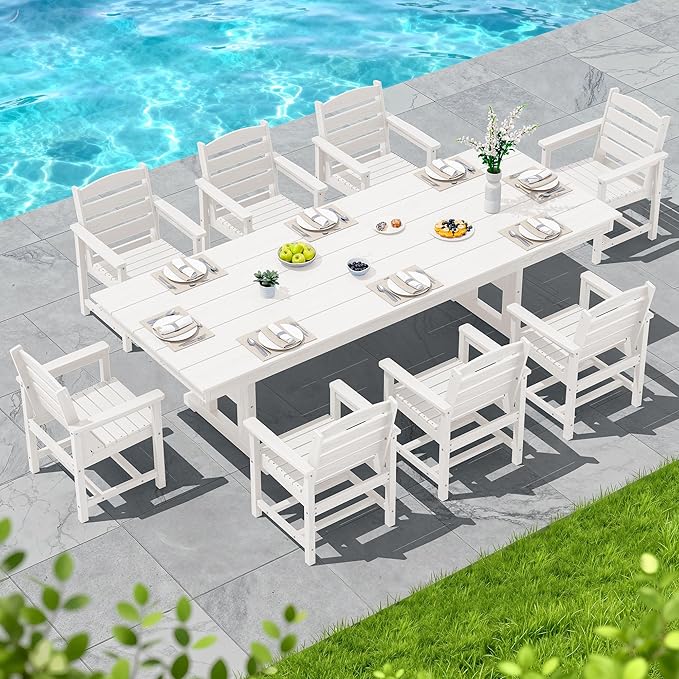 SERWALL 9 Piece Outdoor Dining Set - Image 7
