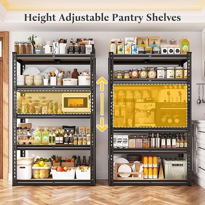 REIBII Storage Shelves 2020LBS Garage Shelving Heavy Duty Metal Shelving 5 Tier - Image 8
