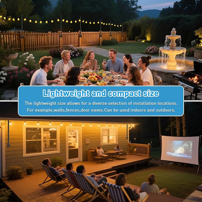 AILBTON 4 Pack Suspension Outdoor String Light Poles - Image 5