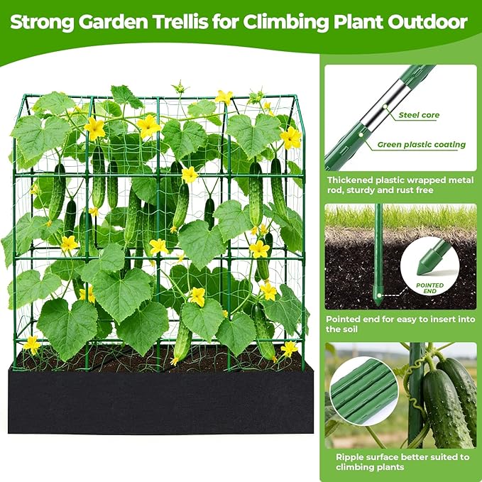 Large Cucumber Trellis for Climbing Plants Outdoor - Image 3