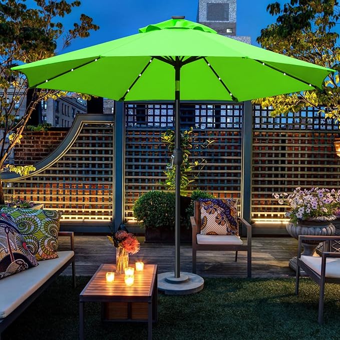 Sunnyglade 9' Solar LED Lighted Patio Umbrella - Image 6