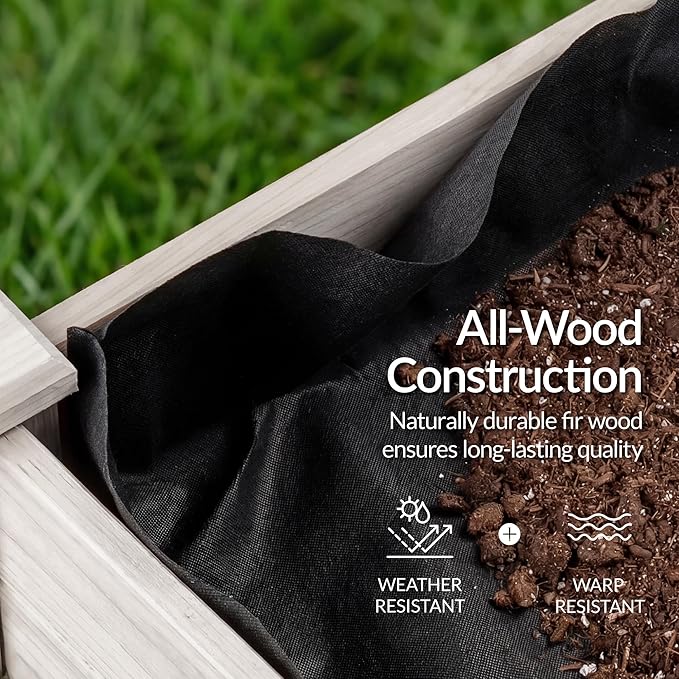Best Choice Products 48x24x30in Raised Garden Bed, Elevated Wood Planter Box - Image 6
