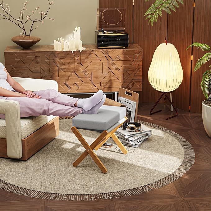 Foldable Foot Stool Ottoman, Modern Foot Rest - Image 7