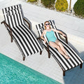 Chaise Lounge Chairs Outdoor Set of 2, Comfy Outside Wicker Patio Pool Lounge by ZZWHOM