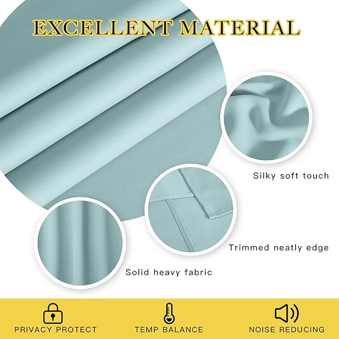NICETOWN Sliding Door Curtain 84 inches Long, Grommet Privacy Darkening Window - Image 3