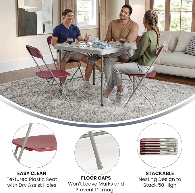 Flash Furniture Hercules Series Plastic Folding Chair - Image 5