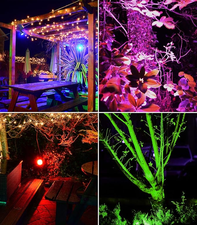 Solar Outdoor Lights, 9 Modes Color Changing 18 LED Halloween Solar Spot Lights - Image 4