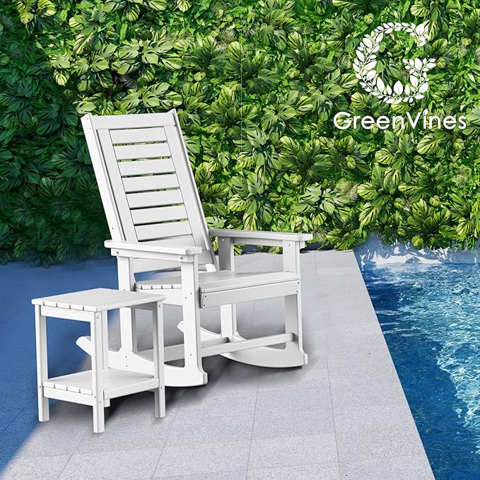 GREENVINES Outdoor Rocking Chair Set | 3-Piece | 2 Rocking Chairs - Image 2