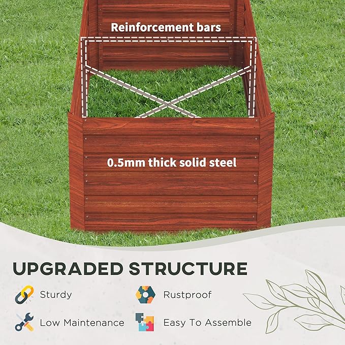 Outsunny Galvanized Raised Garden Bed Kit - Image 4