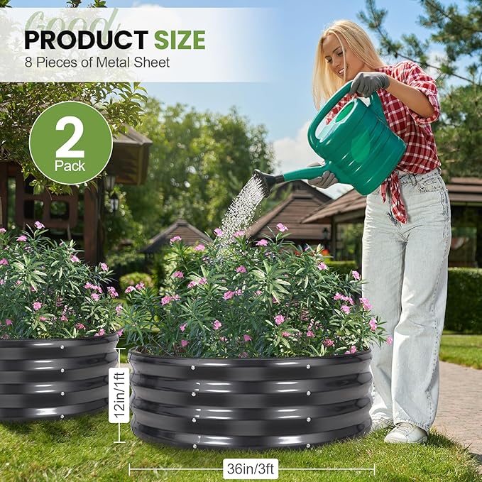 G GOOD GAIN Round Raised Garden Bed - Image 2
