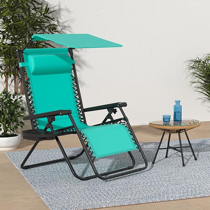 Best Choice Products Folding Zero Gravity Outdoor Recliner Patio Lounge Chair - Image 2