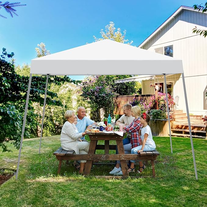Canopy Tent, 10X10 FT Pop Up Canopy Outdoor Instant Tent Slant Legs - Image 5