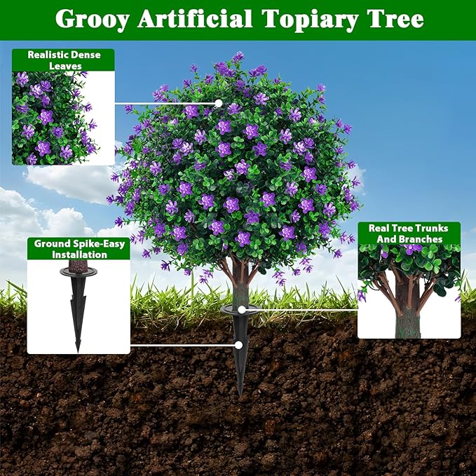 Artificial Boxwood Topiary Tree - Image 3