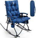 EVER ADVANCED Oversized Folding Rocking Camping Chair, Padded Portable Rocker by EVERADVANCED