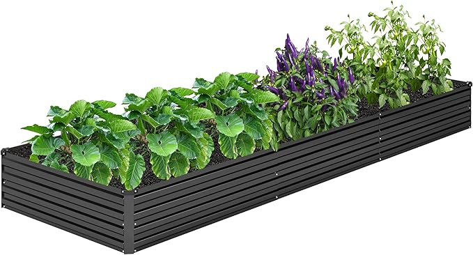 2PCS 12x4x1FT Galvanized Raised Garden Bed Kit, Vegetable Boxes-Rectangle Metal - Image 9