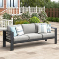 Wisteria Lane Patio Furniture Metal Sofa, Metal Outdoor Chairs by WisteriaLane