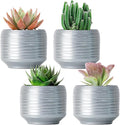 Mini Succulent Planter Set – 3.7 Inch Ceramic Pots by Bestseler