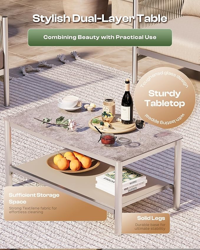 Aluminum Outdoor Patio Furniture Set - Image 4