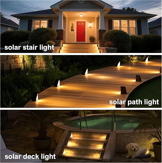 DAMINY Solar Step Light for Outside, 2 Lighting Modes, Stair Light Outdoor - Image 9