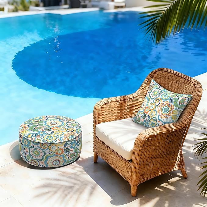 LVTXIII Outdoor/Indoor Inflatable Stool Ottoman, All Weather Patio Footrest Pouf - Image 8
