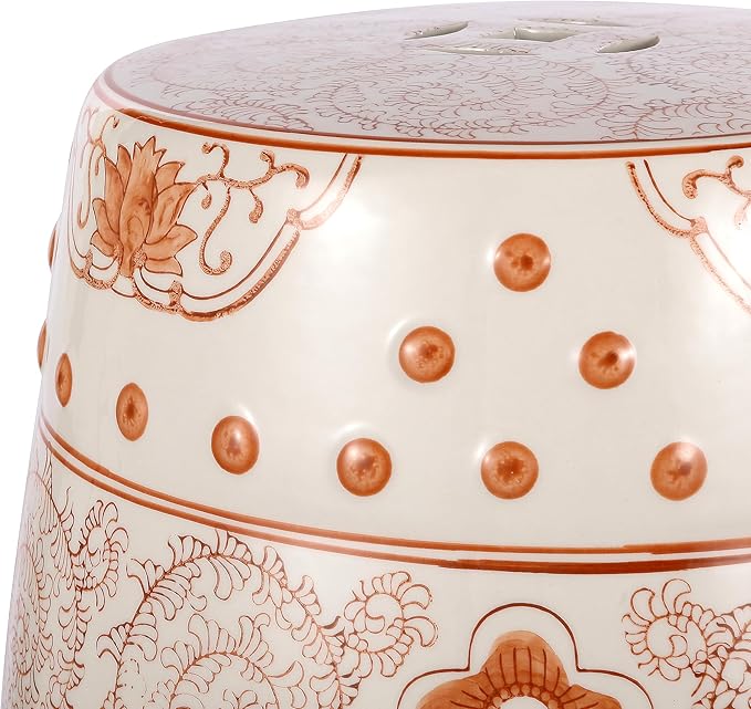 JONATHAN Y TBL1013D Double Happiness 18" Chinoiserie Ceramic Drum - Image 7