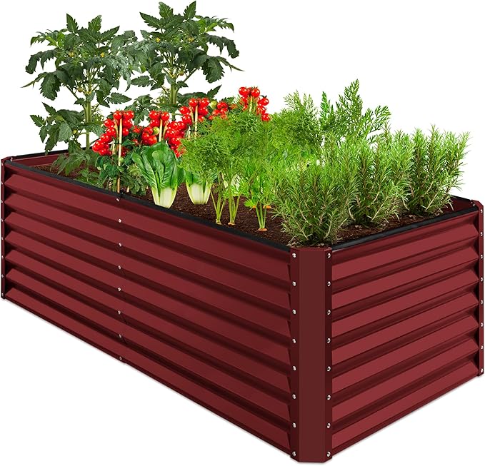 Best Choice Products 6x3x2ft Outdoor Metal Raised Garden Bed, Deep Root Box by BestChoiceProducts