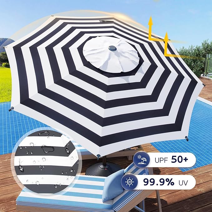 Abba Patio 9FT Lyon Outdoor Patio Umbrella Outdoor Table Umbrella - Image 5