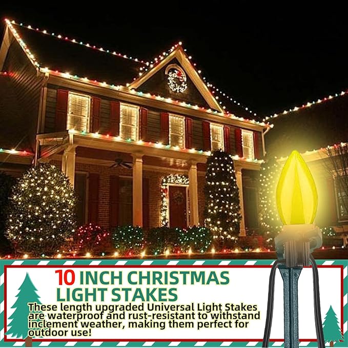 10 Inch Christmas Light Stakes Lawn Garden Stakes Replacement Yard Stakes - Image 7