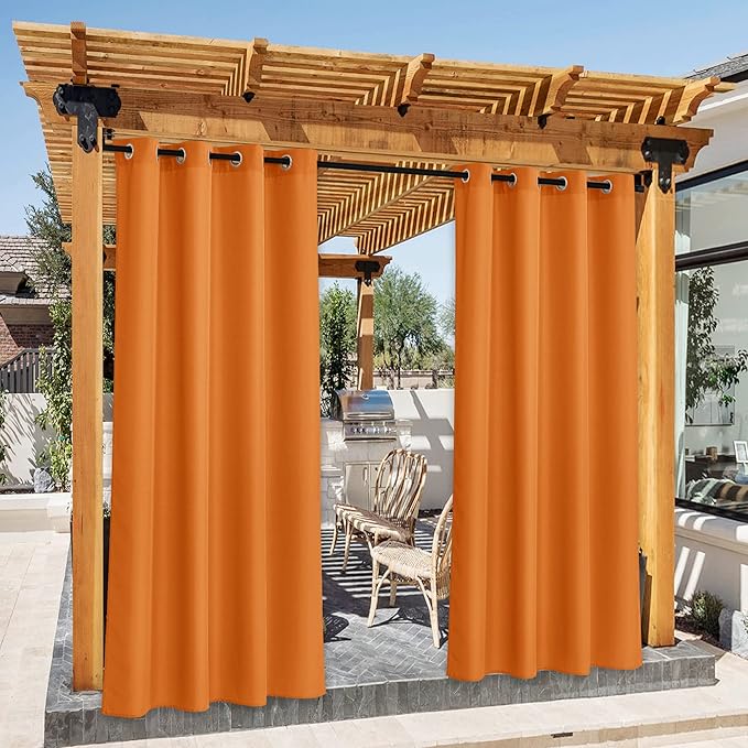 NICETOWN Canvas Outdoor Curtains Decor 95" Long by NICETOWN