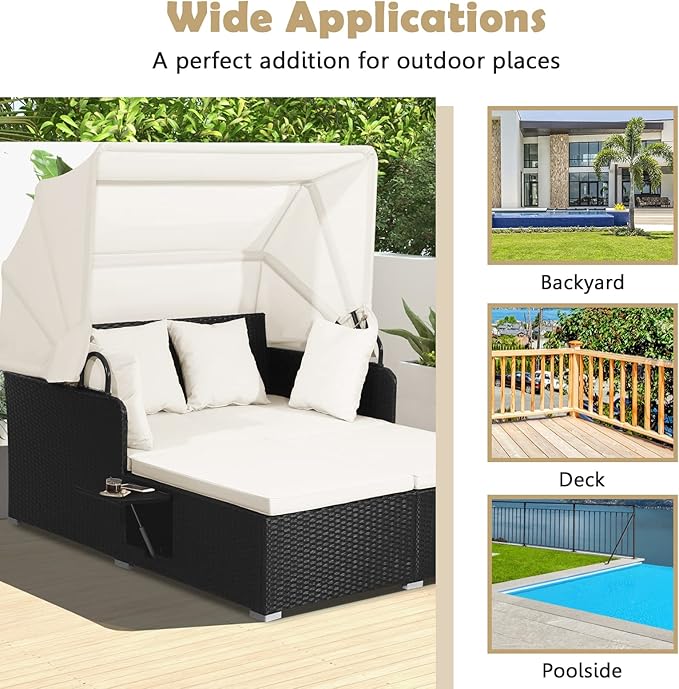 Tangkula Patio Rattan Daybed - Image 9