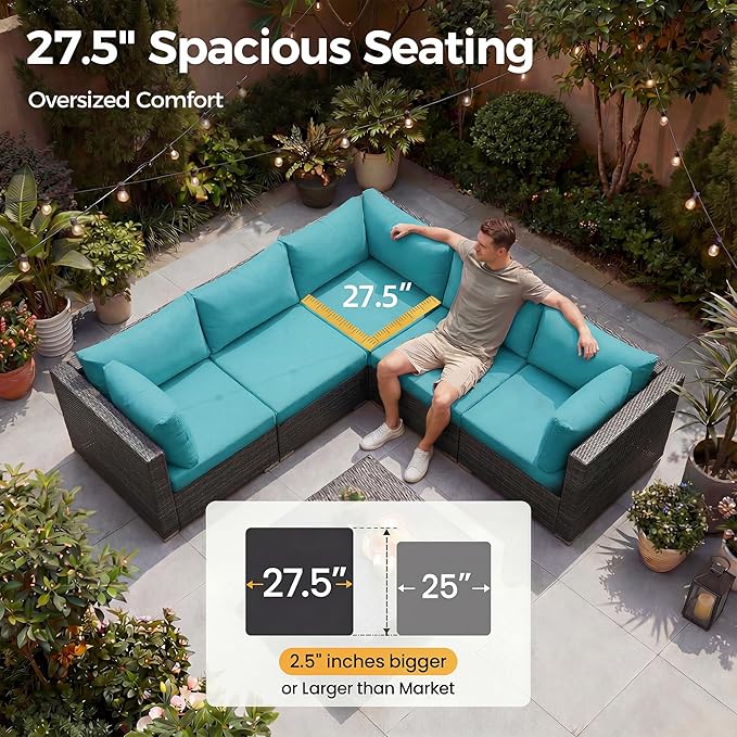 NICESOUL 11 Piece Patio Furniture Set - Image 5