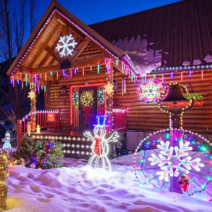 164Ft Rope Lights Outdoor, 500 LEDs 18 Colors Changing String Lights Plug in - Image 7
