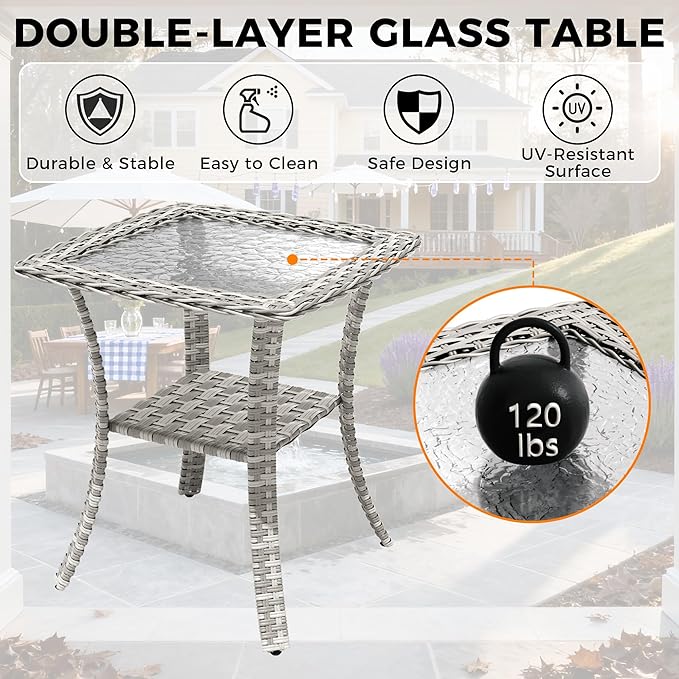 8-Seat Modern Patio Furniture Set - Image 8