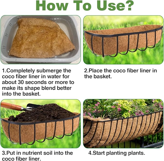 36in Coco Liners for Window Planter Box - Image 7