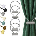 Hion Magnetic Curtain Tiebacks Grey 4 Pack, Curtain Tiebacks Buckles Holdbacks by Hion