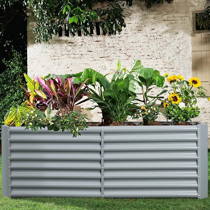Land Guard 6×3×2ft Galvanized Raised Garden Bed, Planter Boxes Outdoor - Image 6