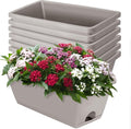 Window Box Planter, 7 Pack Plastic Vegetable Flower Planters Boxes 17 Inches by LOCONHA