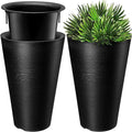 Sieral Set of 2 Tall Outdoor Planters 12 x 18 Inch Large Resin Outdoor Planters by Sieral