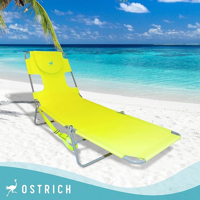 Ostrich The Original Chaise 72 x 22 Inch Lounge Portable Reclining Lounger - Image 6