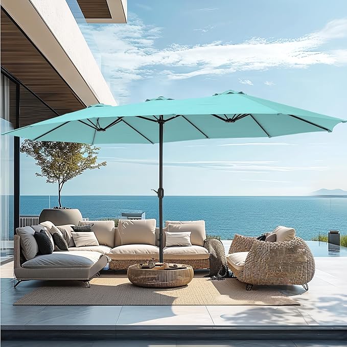 PHI VILLA 15ft Large Patio Umbrellas by PHIVILLAThepioneerofcomfortablehouseholdsupplies