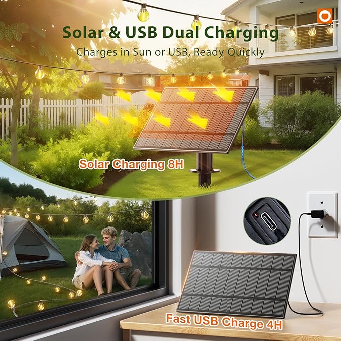 addlon 200FT Solar String Lights Outdoor Waterproof - Image 8