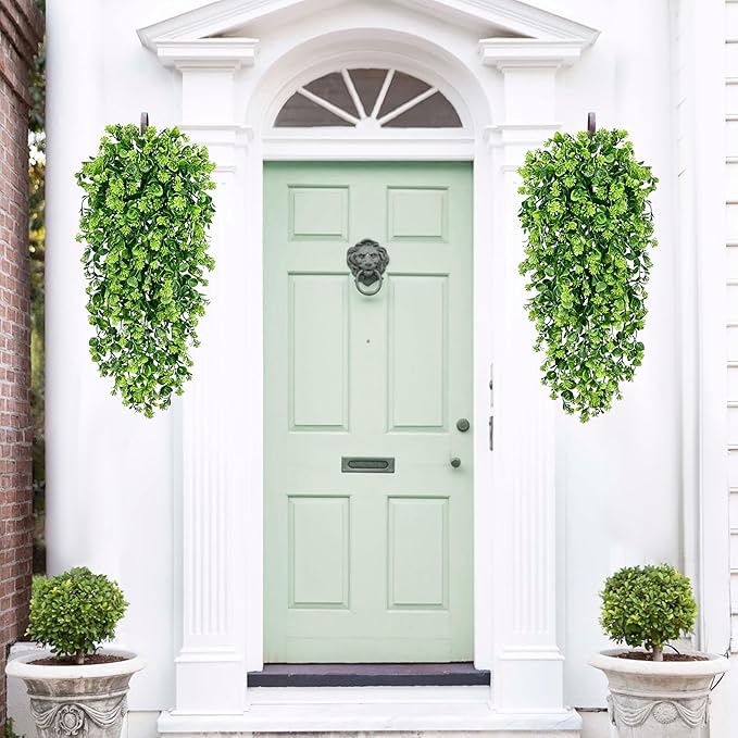 Waipfaru 4Pcs Fake Hanging Plants 3ft Fake Plants UV Resistant Fake Vines - Image 7