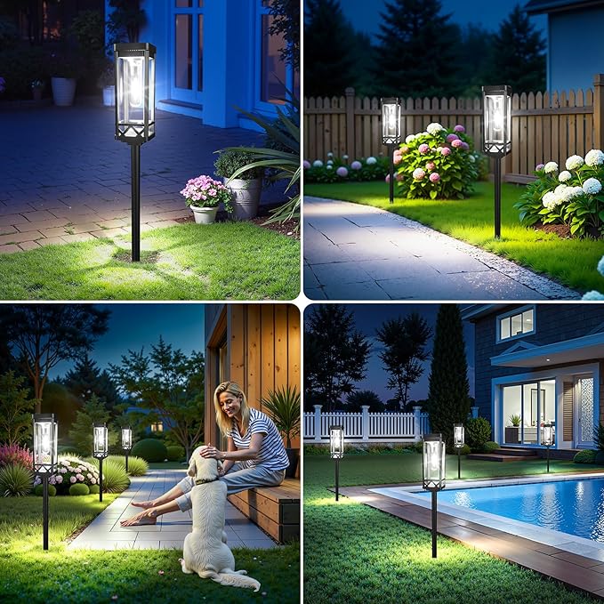 KOOPER Taller Solar Pathway Lights Outdoor, 12 Pack Upgraded Brighter Solar - Image 5
