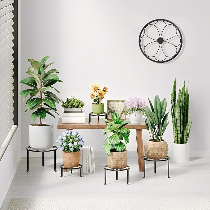 5 Pack Metal Plant Stand for Heavy Potted Plant for Home Indoor and Outdoor - Image 2