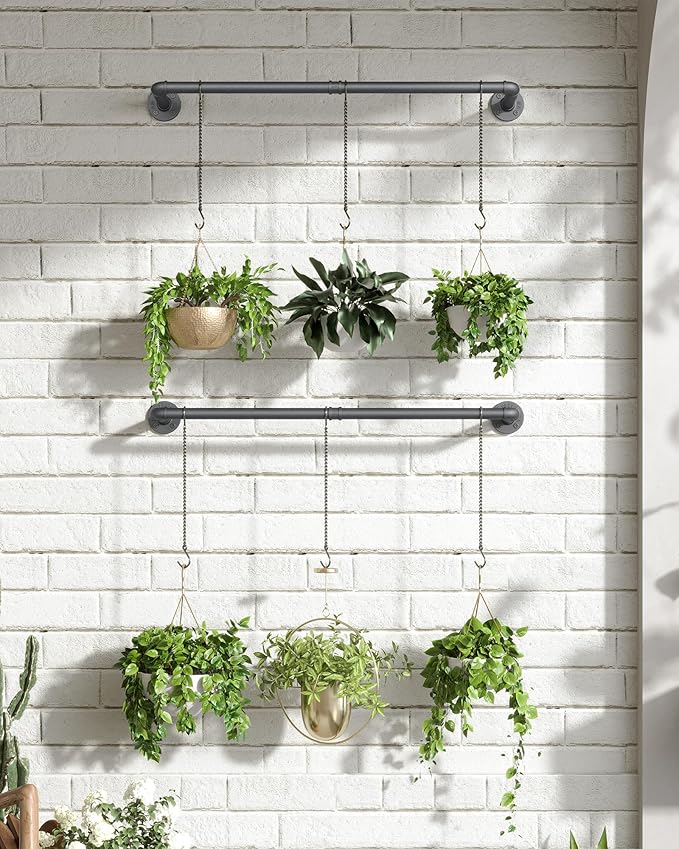 Plant Haning Rod, 2 Pack Hanging Planters - Image 4