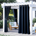 NICETOWN 2 Panels Navy Blue Outdoor Curtains by NICETOWN