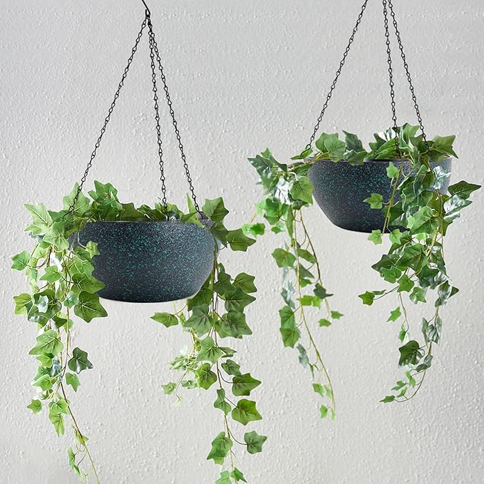 WOUSIWER 13 inch 2 Pack Large Hanging Planters - Image 6