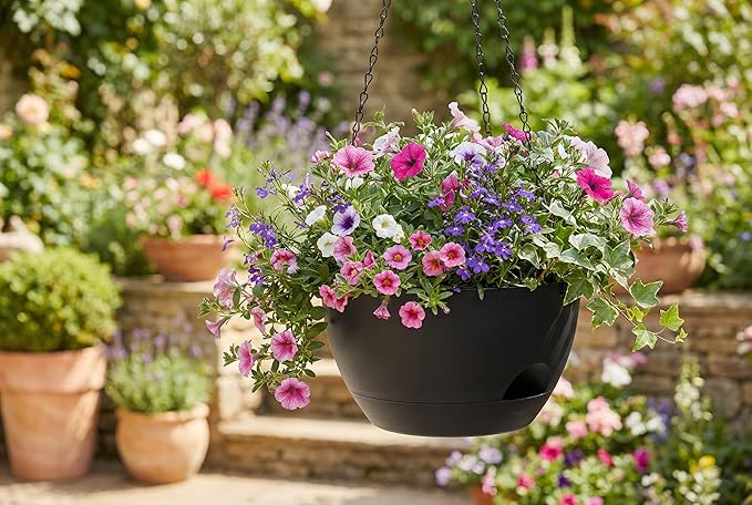 Hanging Planters 3-Pack, 8 Inch Self-Watering Hanging Pots - Image 4