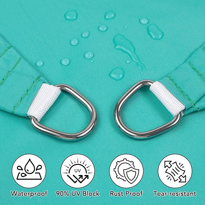 Artpuch Waterproof Sun Shade Sail, UV Resistant Rain Canopy, Curved Edges Shade - Image 2