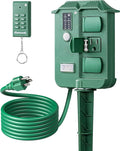 DEWENWILS Outdoor Power Stake Timer Waterproof, 6 Grounded Outlets, 6FT by DEWENWILS